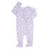 lavender-rainbows-and-clouds-ruffle-baby-footie Sweet Bamboo - Sophia's StyleRuffle Footies-1